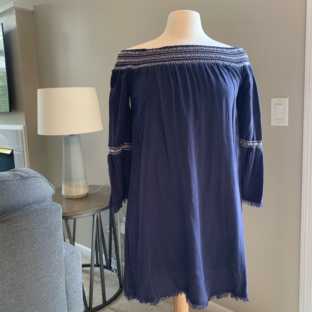 Braeve Off The Shoulder Embroidered Dress